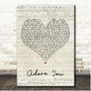 NAO Adore You Script Heart Song Lyric Print
