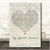 Neil Diamond My Special Someone Script Heart Song Lyric Print