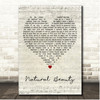 Neil Young Natural Beauty Script Heart Song Lyric Print