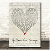 New Kids on the Block If You Go Away Script Heart Song Lyric Print