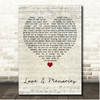 O.A.R Love & Memories Script Heart Song Lyric Print