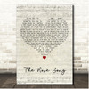Olivia Rodrigo The Rose Song Script Heart Song Lyric Print