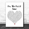 Rod Stewart For The First Time White Heart Song Lyric Music Wall Art Print