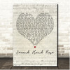 Barbra Streisand Second Hand Rose Script Heart Song Lyric Print