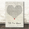 Paloma Faith Til I'm Done Script Heart Song Lyric Print