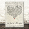 Paul Williams You Give a Little Love Script Heart Song Lyric Print