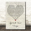 Queen Spread Your Wings Script Heart Song Lyric Print