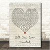 RagnBone Man All You Ever Wanted Script Heart Song Lyric Print