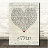 Rina Sawayama STFU! Script Heart Song Lyric Print