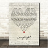 Bee Gees Lamplight Script Heart Song Lyric Print