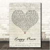 Saint PHNX Happy Place Script Heart Song Lyric Print