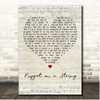 Sandie Shaw Puppet on a String Script Heart Song Lyric Print