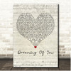 Selena Dreaming Of You Script Heart Song Lyric Print