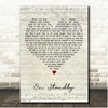 Shed Seven On Standby Script Heart Song Lyric Print