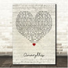 Shinedown Amaryllis Script Heart Song Lyric Print