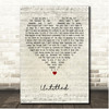 Simple Plan Untitled Script Heart Song Lyric Print