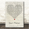 Simply Red Your Mirror Script Heart Song Lyric Print