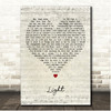 Sleeping At Last Light Script Heart Song Lyric Print