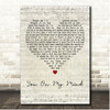 Swing Out Sister You On My Mind Script Heart Song Lyric Print
