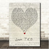 Teddy Pendergrass Love T.K.O. Script Heart Song Lyric Print