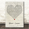 Teena Marie Dear Lover Script Heart Song Lyric Print