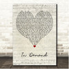 Texas In Demand Script Heart Song Lyric Print