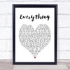 Everything Michael Buble Heart Song Lyric Music Wall Art Print