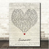 The Courteeners Summer Script Heart Song Lyric Print