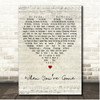 The Cranberries When Youre Gone Script Heart Song Lyric Print