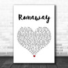 The Corrs Runaway White Heart Song Lyric Music Wall Art Print