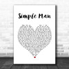 Lynyrd Skynyrd Simple Man Heart Song Lyric Music Wall Art Print