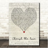 The Katinas Cherish the love Script Heart Song Lyric Print