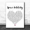 David Bowie Space Oddity White Heart Song Lyric Music Wall Art Print