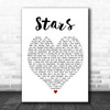 Simply Red Stars Heart Song Lyric Music Wall Art Print