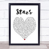 Simply Red Stars Heart Song Lyric Music Wall Art Print