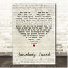 The Weepies Somebody Loved Script Heart Song Lyric Print