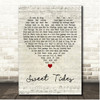 Thievery Corporation Sweet Tides Script Heart Song Lyric Print