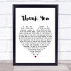 Led Zeppelin Thank You Heart Song Lyric Music Wall Art Print