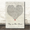 Tom Grennan This is the Place Script Heart Song Lyric Print