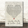 Tom Rogan Lonely Hearts of Everton Park Script Heart Song Lyric Print