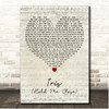 U2 Iris (Hold Me Close) Script Heart Song Lyric Print
