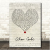 Weezer Aloo Gobi Script Heart Song Lyric Print