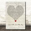 Whitney Houston Love Will Save the Day Script Heart Song Lyric Print
