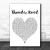 Bruce Springsteen Thunder Road White Heart Song Lyric Music Wall Art Print