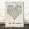 Bob Sinclar Love Generation Script Heart Song Lyric Print