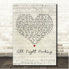 Adele All Night Parking Script Heart Song Lyric Print