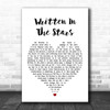 Tinie Tempah Written In The Stars White Heart Song Lyric Music Wall Art Print