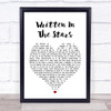 Tinie Tempah Written In The Stars White Heart Song Lyric Music Wall Art Print
