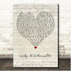 Cat Stevens Lady dArbanville Script Heart Song Lyric Print