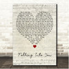 Céline Dion Falling Into You Script Heart Song Lyric Print